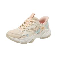 SKECHERS 云朵泡芙 闪穿运动休闲鞋 自然色/多彩色 37