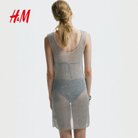 H&M HM2026秋季新款女装闪光罗纹针织连衣裙1341863