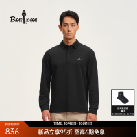比音勒芬 舒弹防晒 黑色 XL 男士POLO衫
