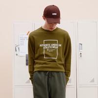 Champion 秋季印花圆领卫衣男休闲长袖上衣Inline系列