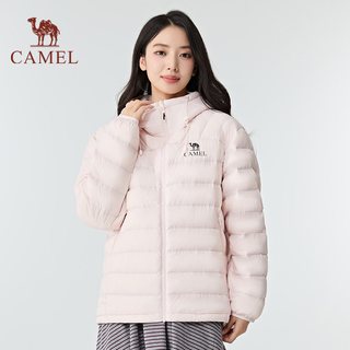 骆驼 轻薄抗静电连帽羽绒服 女士冬季外套