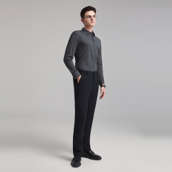 雅戈尔 POLO衫男士秋冬青年男长袖POLO衫混纺 深灰VLYM509974CCA S