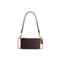 COACH 女士AUDREY斜挎包单肩包通勤女包 B4/枫树棕色（老花）