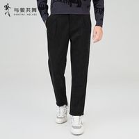 与狼共舞 灯芯绒加绒休闲裤男2025秋冬新款纯色