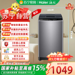 海尔 波轮洗衣机10kg大容量全自动洗脱一体全自动家用童锁除菌商用 XQB10
