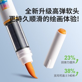 得力 直液式软头丙烯马克笔 红色 1支 玩具
