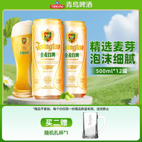 青岛啤酒 全麦白啤 500ml*12听