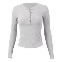MOVING TIME 瑜伽服女亨利衫长袖运动上衣