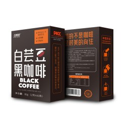 自然道 白芸豆黑咖啡0添加蔗糖速溶美式咖啡粉运动健身2g*80条*2盒