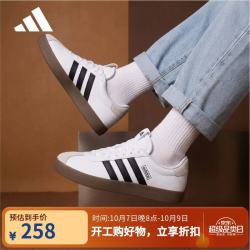 阿迪达斯 「T头鞋」阿迪达斯轻运动VL COURT 3.0女休闲运动板鞋 白色/黑色/灰色 38(235mm)