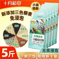 百亿补贴：十月稻田 [免浸泡]十月稻田十色糙米5斤10斤低脂五谷粗粮糙米黑米藜麦真空