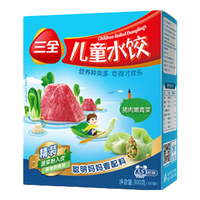 三全 儿童水饺半成品煎饺速食健康营养速冻早餐夜宵速冻饺子爱吃 虾仁胡萝卜+鳕鱼+猪肉嫩青菜各1盒共90