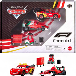 美泰 迪士尼和皮克斯汽车总动员 Formula 1 多件装玩具汽车