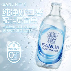 SANLIN 苏打水经典原味0糖0卡气泡水335ml*24瓶整箱