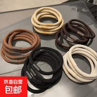 京喜 无痕不勒头高弹力发绳女扎头发马尾头绳头饰橡皮筋耐用无接缝发圈 简约螺纹发绳