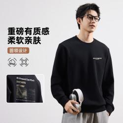 斯凯奇 秋季卫衣男款圆领打底运动长袖宽松休闲运动卫衣