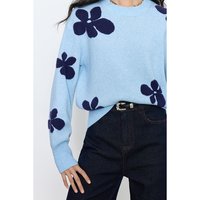 LILY 2026秋提花圆领针织衫
