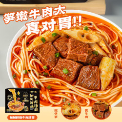 有你一面 鲜烧牛肉汤面2.1kg箱装5袋红烧牛肉面大块牛肉方便面条速食家庭装