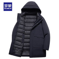 罗蒙 男士连帽羽绒服百搭加厚保暖YR3988