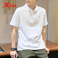 特步 男款短袖T恤夏季透气运动服跑步上衣健身运动男装宽松POLO衫