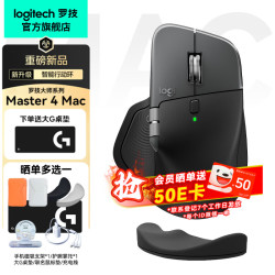 罗技 MX Master 4 8K电磁滚轮 黑色 无线鼠标
