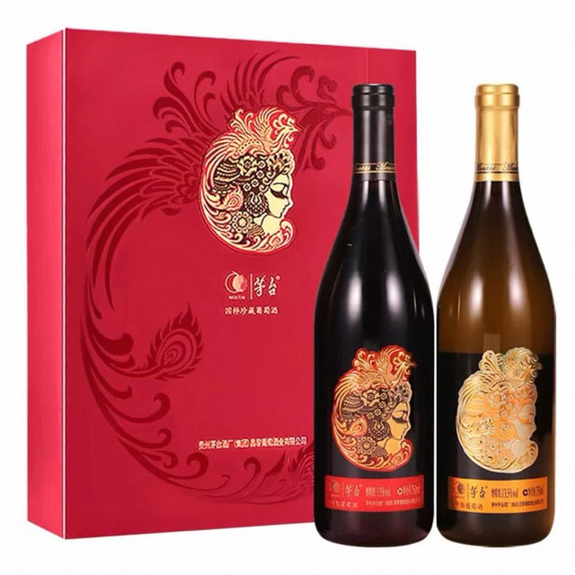 88VIP、今日必买：茅台 山海凤凰国风珍藏 干红+干白 葡萄酒组合 750ml*2瓶 礼盒装
