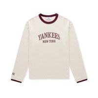 88VIP：MLB 官方 男女同款情侣学院风拼接撞色运动休闲长袖T恤春夏TSV20