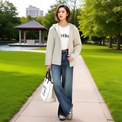 立减5元！薄绒外套短款夹克到手44.9