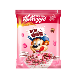 家乐氏 Kellogg）可可爱莓莓12g/袋儿童麦片谷物脆营养早餐食品速食零食代餐巧克力