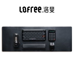 洛斐 墨金套装无线机械键盘鼠标套装办公游戏复古双模机械键盘商务蓝牙键盘 墨金6件套