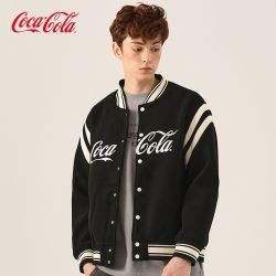可口可乐 男士复古棒球服夹克