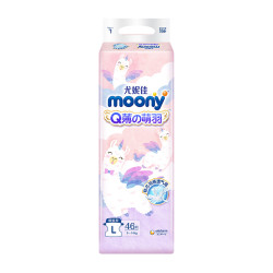 moony 尤妮佳 Q薄萌羽小羊驼纸尿裤 L38片