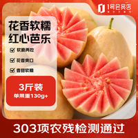 创鲜源 树熟软糯红心芭乐 净重3斤装