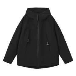 回力 1927户外风连帽羽绒服女轻量防风保暖外套黄色拉链羽绒服