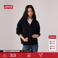 Levi's 26年秋冬新款女士美式复古休闲经典LOGO连帽卫衣 黑色 M
