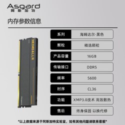 阿斯加特 DDR5台式机内存条