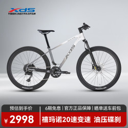 喜德盛 山地自行车26款传奇500避震前叉20速变速油压碟刹 极昼白 15.5寸（建议身高155-170cm）