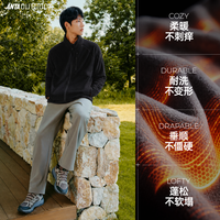 安踏 火壳抓绒衣 | 大地之壳摇粒外套2026新户外冲锋衣内胆上衣男 基础黑花灰 -6