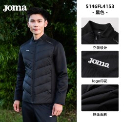 Joma 羽绒服男冬短款85%绒子针织袖拼接轻薄跑步运动健身外套