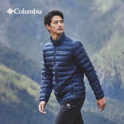 哥伦比亚 户外男24秋冬新款650蓬热压防跑绒轻薄羽绒服外套WE9860