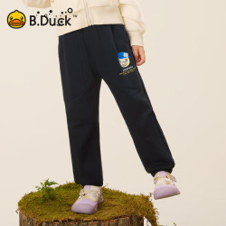 B.Duck 女童针织束脚运动长裤