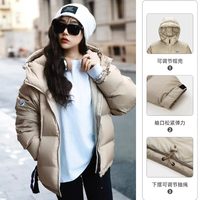 88VIP：骆驼 户外羽绒服女熊猫冬季新款宽松防寒羽绒衣保暖面包服连帽外套