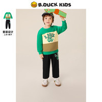 B.Duck 小黄鸭童装儿童套装 绿色 120