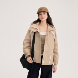 艾莱依 短款羽绒服女时尚冬季新款简约户外运动气质防寒保暖外套