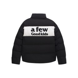 A FEW GOOD KIDS AFGK美式基础撞色立领短款羽绒服男女潮牌冬季加绒加厚外套面包服