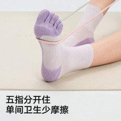 松山棉店 五趾袜 中筒 10A抑菌 3双装