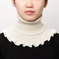 脖套女冬颈椎护颈秋冬木耳边防寒保暖毛线围脖假领子韩版针织套头