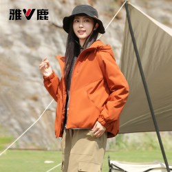 雅鹿 2026新款羽绒服女户外短款连帽防风保暖大码情侣外套反季特价