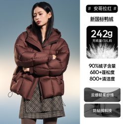 雅鹿 短款泡芙羽绒服情侣高蓬空气感防寒服男女同款