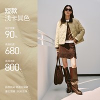 太平鸟 巴恩风衬衫轻薄羽绒服女2026冬新款90绒短款外套